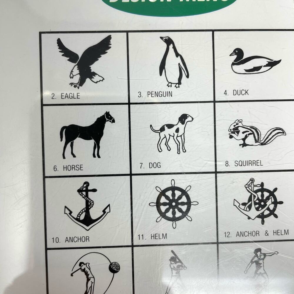 Janome Memory Card #4 Varsity Series Vintage Embroidery Card 17 Images NWOT - Picture 6 of 8